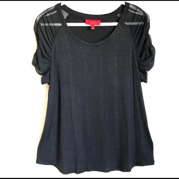 Jennifer Lopez Tops - Cute! J Lo Top w/stylish Sheer Sleeves